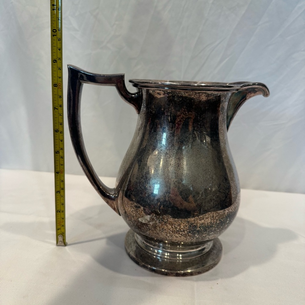 Antique Art Deco 1920s American Silver Plated Pitcher by E.G. Webster & Son, NY - Picture 7 of 9